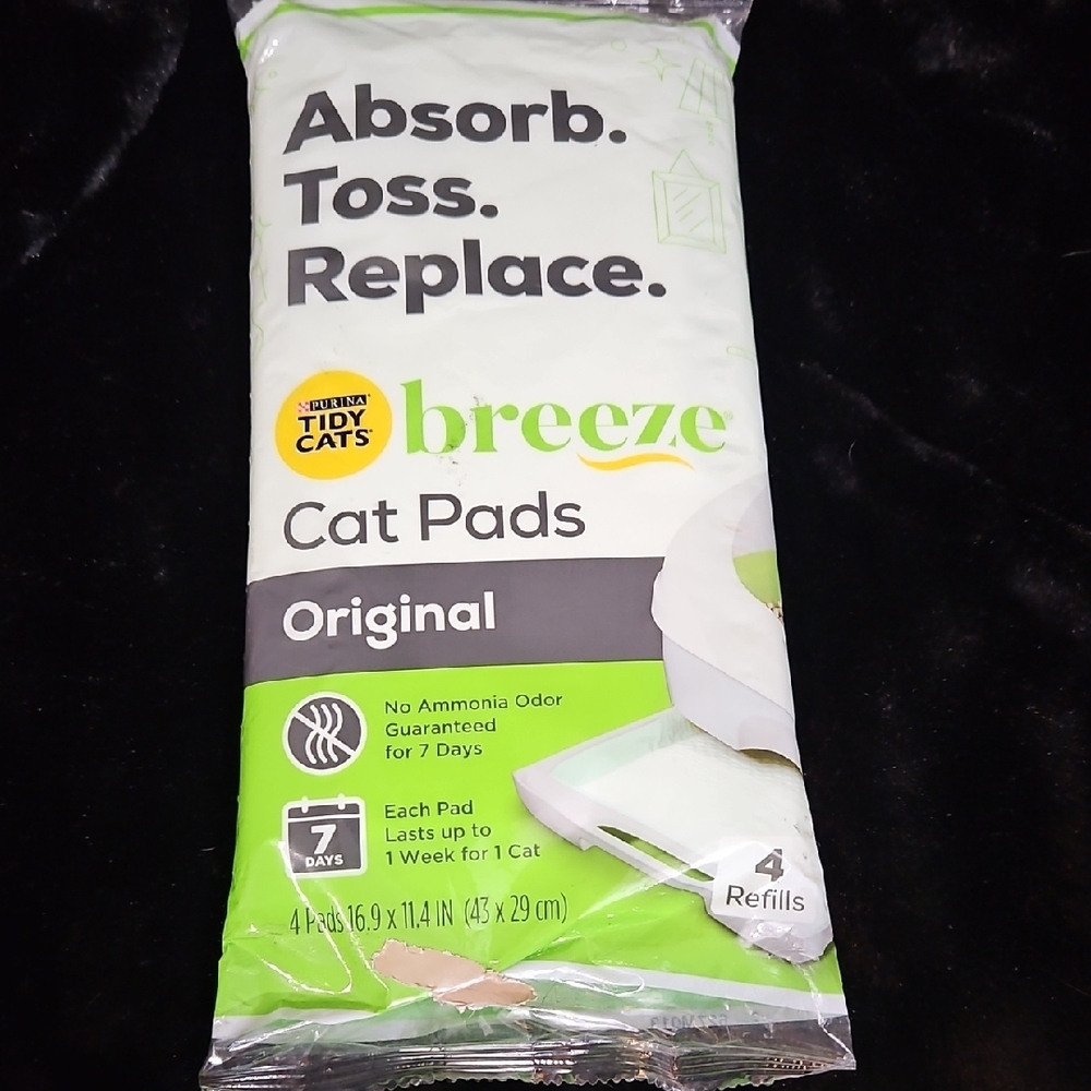 PURINA Tidy Cats Breeze Cat Pads - 4 Count Refill - Breeze Litter Box System